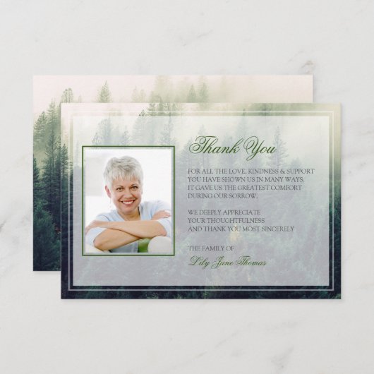 森林葬サンキューカード記念碑 サンキューカード (正面/裏面)