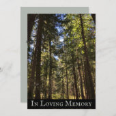 森林記念事業発表 招待状 (正面/裏面)