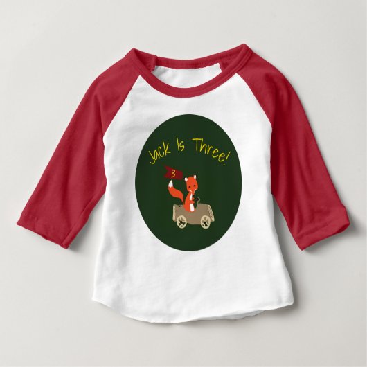 森林誕生日のワイシャツ ベビーTシャツ (正面)