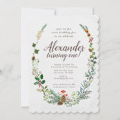 森林誕生日の招待状 招待状 (正面)