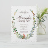 森林誕生日の招待状 招待状 (スタンド正面)