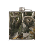 森林迷彩柄のシカの枝角 フラスク (裏面)