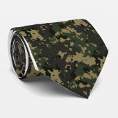 森林迷彩柄のタイ ネクタイ (ロール)