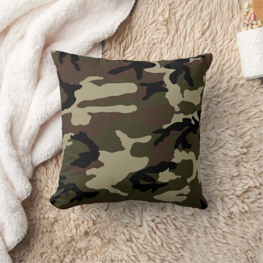 森林迷彩柄のプリントのカムフラージュパターン軍隊の軍隊 クッション (ブランケット)