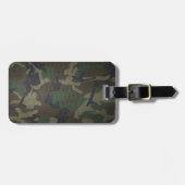 森林迷彩柄の生地 ラゲッジタグ (正面横)