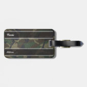 森林迷彩柄の生地 ラゲッジタグ (裏面横)