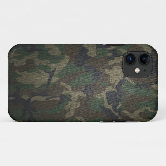 森林迷彩柄の生地 Case-Mate iPhoneケース (裏面(横))