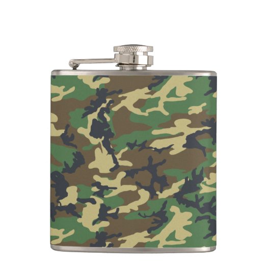 森林迷彩柄 フラスク (正面)