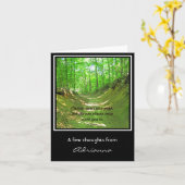 森林道のパーソナライズなメッセージカード カード (黄色い花)