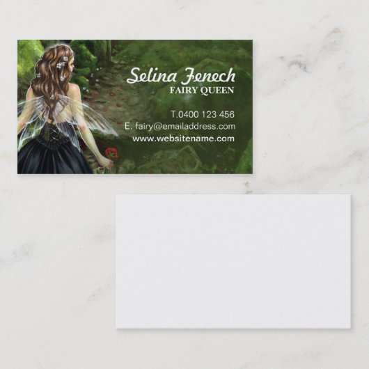 森林道の妖精の名刺に沿って 名刺 (正面/裏面)