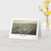 森林都市、PAのパノラマ式の地図- 1889年 カード (黄色い花)