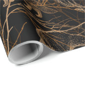 森林野生動物の鹿が暗い自然 ラッピングペーパー (ロールコーナー)