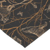 森林野生動物の鹿が暗い自然 ロングテーブルランナー (コーナー)