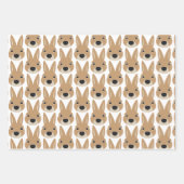 森林野生動物イラストレーション ラッピングペーパーシート (正面3)