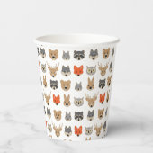 森林野生動物イラストレーション 紙コップ (裏面)