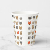 森林野生動物イラストレーション 紙コップ (右)