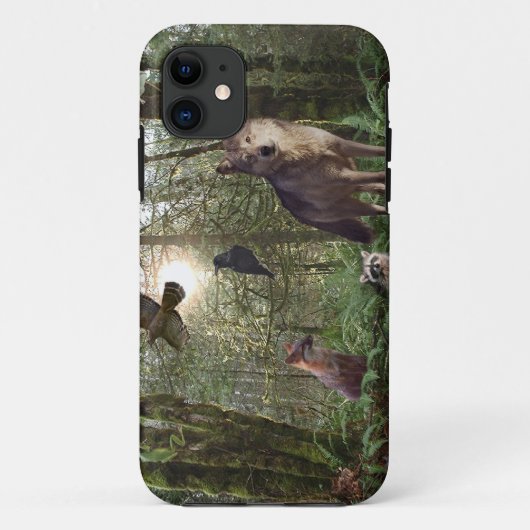 森林野生動物野生動物自然iPhoneケース Case-Mate iPhoneケース (裏面)