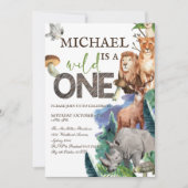 森林野生動物 招待状 (正面)