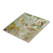 森林野生生物リス、フクロウ、秋S タイル (側面)