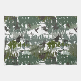 森林野生生物 キッチンタオル