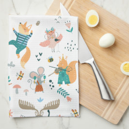 森林音楽バンド キッチンタオル