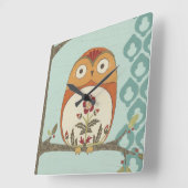 森林風変わりなII スクエア壁時計 (傾斜)