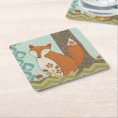 森林風変わりなIV スクエアペーパーコースター (アングル)