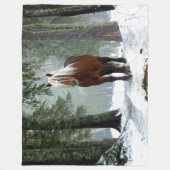 森林馬 フリースブランケット (正面)