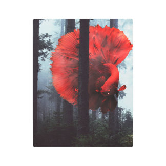 森林魚 メタルプリント