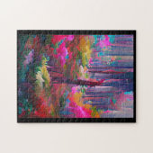 森林鮮やか抽象芸術 ジグソーパズル (横)