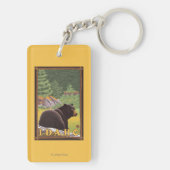 森林-アイダホのツキノワグマ キーホルダー (裏面)