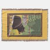 森林-アイダホのツキノワグマ スローブランケット (正面)
