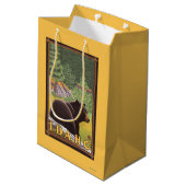 森林-アイダホのツキノワグマ ミディアムペーパーバッグ (裏面アングル)