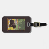 森林-アイダホのツキノワグマ ラゲッジタグ (正面横)