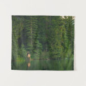 森林 |アルバータ州バンフ国立公園でエルク タペストリー (正面(横))