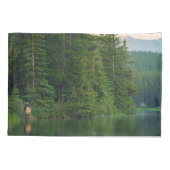 森林 |アルバータ州バンフ国立公園でエルク 枕カバー (裏面)