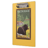 森林-アンカレッジ、アラスカのツキノワグマ クリップボード (左)