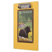森林-アンカレッジ、アラスカのツキノワグマ クリップボード (左)