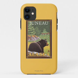 森林-ジュノー、アラスカのツキノワグマ iPhone 11 ケース