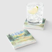 森林 ストーンコースター (横)