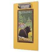 森林-フェアバンクス、アラスカのツキノワグマ クリップボード (左)