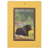 森林-フェアバンクス、アラスカのツキノワグマ クリップボード (裏面)