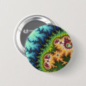 森林-フラクタルボタンの下 缶バッジ (正面&裏面)