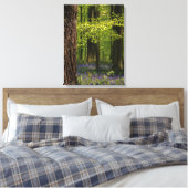 森林 |ベルギーのブルーベル キャンバスプリント (インサイチュ (寝室))