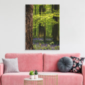 森林 |ベルギーのブルーベル キャンバスプリント (インサイチュ (リビング))