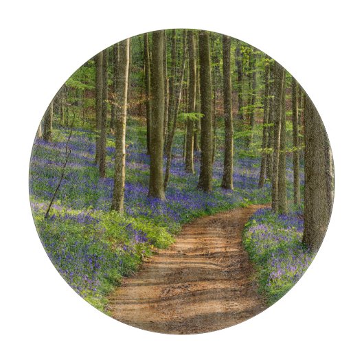 森林 |ベルギーのBluebell Forest カッティングボード (正面)