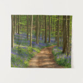森林 |ベルギーのBluebell Forest タペストリー (正面(横))