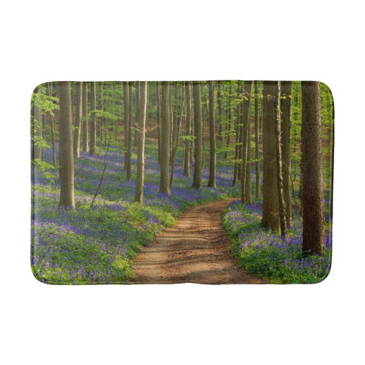 森林 |ベルギーのBluebell Forest バスマット (正面)