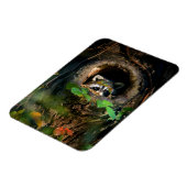 森林 |ラクーンのぞき取り マグネット (左側)