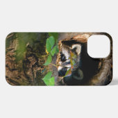 森林 |ラクーンのぞき取り iPhoneケース (裏面横)